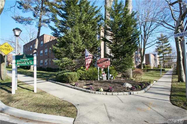 Beautiful Second-Floor Unit And Desirable Bayview Section Of Roslyn Gardens. Large Room, Dining Area, Two Bedrooms, Full Bath, And Private Entrance, Beautiful Hardwood Floors Throughout, Bright And Sunny, Very Clean, Gorgeous Courtyard View. Convenient To All, Railroad Highways, Shops, Restaurants, Parks And The Beautiful Village Of Roslyn.