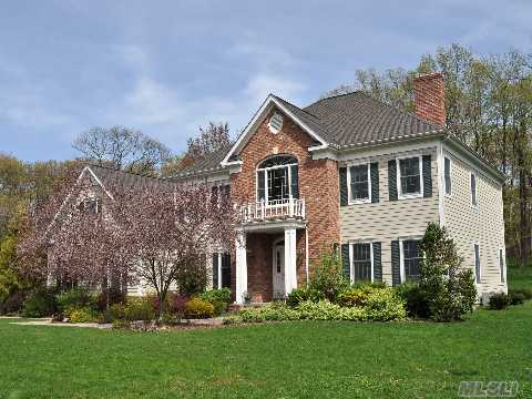 Lavishly Landscaped Two Acres With Stately Curb Appeal. Long Sweeping Approach To Elegant 5900 Sq. Ft. Center Hall Colonial.  Grand Entry Foyer Leading To Banquet Sized Rooms. 6 Bedrooms Including A Guest Room With Private Bath, Master Suite With Walk-In Closets & Radiant Htd Floor.Hardwood Floors Throughout, Dual Fireplace In Lr And Family Room.