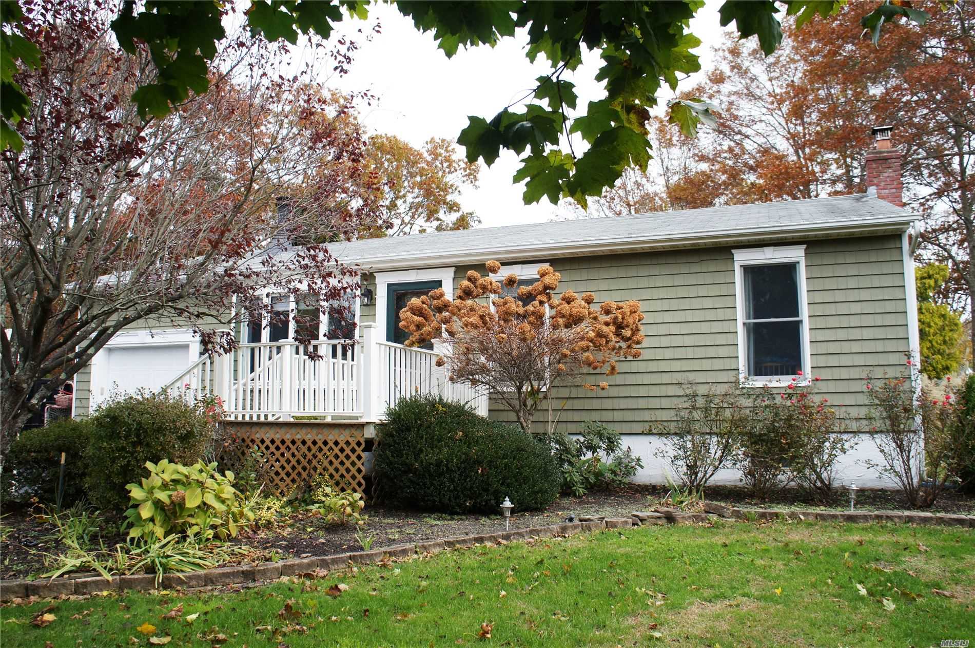 Possible Mother/Daughter In The Desirable Center Moriches Area .Low Taxes.. On Main Floor-Living Rm w/ Wood Floors And Fireplace, Eik w/ Sliders. Master w/ 1/2 Bath. Bedroom #2, 1 Full Bath, Office-Possible 3rd Bedroom. Finished Basement w/ Laundry/Kitchen, 2 Bedrooms, Den, 1 Full Bath. CAC, CVAC, 2 Zone Heat. All New Vinyl Cedar Siding, Anderson Windows. Vinyl Trim On Doors & Windows. New Leaf Filter System Installed On All Gutters. A Must See..