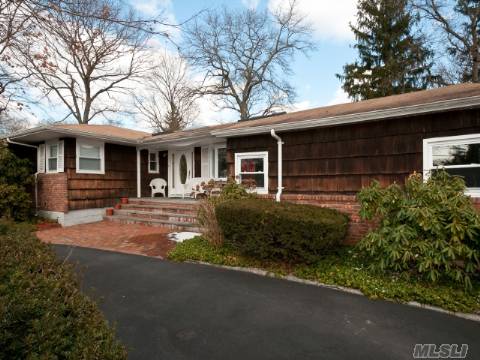 Expanded 4 Bedroom, 2  Bath Ranch On Cul De Sac Street With Heated Gunite Pool.  Beautiful Hardwood Floors Throughout, Large Room Sizes & Vaulted Kitchen.  Family Room With Stone Fireplace Plus An Additional Game Room, Full Finished Basement W/Full Bath. Great Potential! Syosset School District!