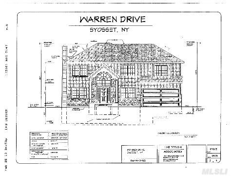 Brand New Construction To Be Built.Center Hall Colonial 5 Bedrooms,3 Full Bths, Wood Floors Throughout, 2 Car Garage, Full Basement. Main Level Bedroom, Upper Level Laundry.Ma Igs,Cac,Quality Workmanship, Local Builder. Buyer Responsible For Trans Tax,Water &Sewer Fees And Final Survey. Plans Availabe On Request