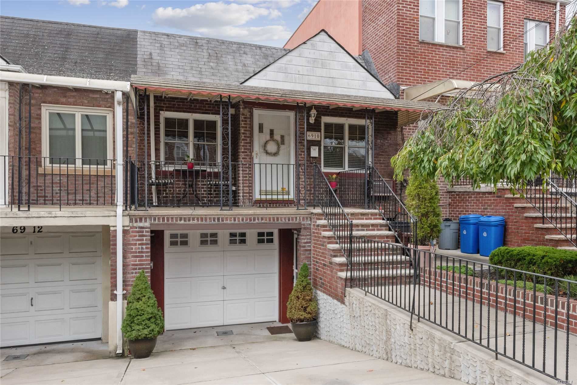 Welcome home to this renovated turn key 20&rsquo; hi ranch located 1/2 blk to PS 128 & 2 blks to Juniper Pk. This home features a mod kitchen w/ s/s appl, granite ctrs, new FDR, LR & full bth on 1st fl. 2nd fl has 3 bdrms + large fam rm. & full bth. Pvt drwy & garage in front. New concrete in front, pavers in yard, above ground pool & sec system!