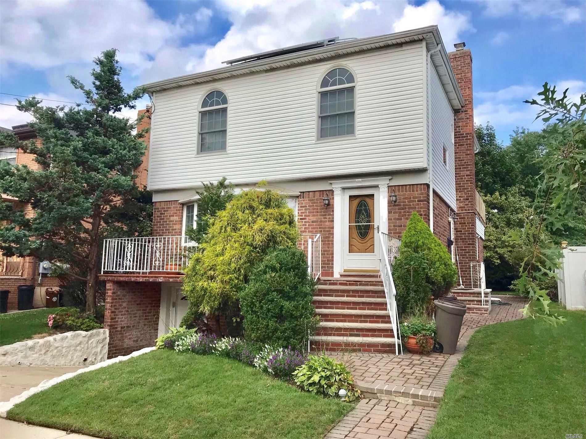 Beautiful Large 1 family,  R3-2 ZONING ,  4, 093 sf Lot With 26x48 Building Size. Central Bay Terrace Area . 5BEDS , 3.5BATH. FINISHED BASEMENT.