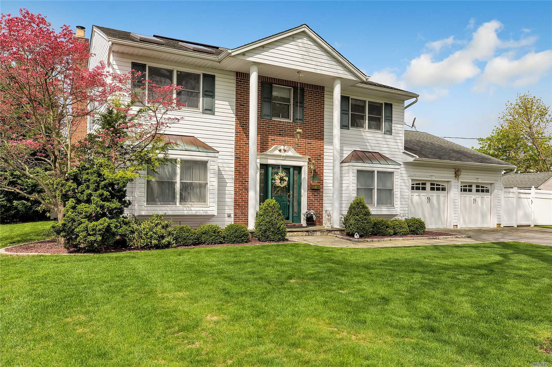 LOCATION! This is the Family Home You Have Been Waiting For! Immaculate Center Hall Colonial on Quiet Cul De Sac in the Heart of Babylon Village. Private Setting For This 3200 sq. ft. Home Which Boasts 4/5 BR&rsquo;s, 2.5 Baths, FLR w/ Bay Window and Built Ins, Expansive FDR w/Bay Window, HW Floors & Mud Room. Sun Lit Updated Custom Cherry Kitchen w/ Hi-End SS App & Gran, Opens Up to Den w/ FP. IG Gunite Heated Pool and Lge Jacuzzi! 2.5 Car Gar. Owned Solar Panels, Paver Driveway & Plenty of Storage.