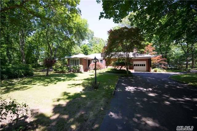 Custom Built Brick Ranch At The End Of Private Rd. Cul-De-Sac On .58 Acre Adjacent To Smithtown Greenbelt Park. If Privacy Is What You Desire, You Just Found It.