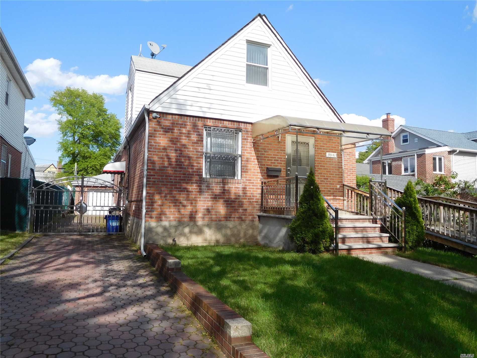 A lovely single-family located in the prime location of Fresh Meadows. This charming Cape Cod is on an oversized 40x120 lot, and the building is 25x40. Spacious living room and dining room with hardwood floors throughout the entire space. This 4 bed/3 bath house also has a finished basement with a separate walk-out entrance. The private driveway leads up to a detached two-car garage. Just minutes away from the bus stop,  #26 School District, Highway I495, and local park and supermarkets.