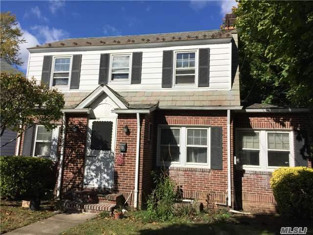 Opportunity To Begin Great Neck Home Ownership. Brick Center Home Colonial On Oversized Flat Property Detached 1 Plus Car Garage 3 Bed, 1 Full Bath, Room To Expand