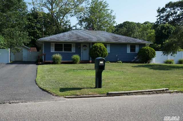 3 Bedroom Spacious Single Family Ranch. Fully Renovated: Vinyl Siding,  Andersen Windows,  Laminate Floors And One Skylight Over Looking Bathroom. Updated Kitchen And Bathroom. Mud Room With Washer,  Dryer And Boiler. Large Rooms With Lots Of Space To Entertain.  Large Shed And Above Ground Pool With All Of Its Permits.