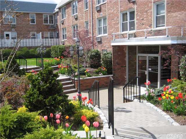 Sale May Be Subject To Term & Conditions Of An Offering Plan. Mint Co-Op Bldg, Garden View, Guaranteed One (1) Indoor Garage Parking Space, Near Lirr, Lg Lr/Dr, Updated Eff. Kitchen Nw Dishwasher, King Mbr Walk-In Closet, 2nd Rm Den/Office/Guest Rm, Remodeled Fbth, New Lobby, Storage, Community Rm, Mail Room W/ Mini Library, Outdoor Pool Park Like Setting, No Pets!!!