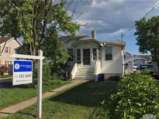 One Bedroom Bungalow, 4 Rooms, 1 Bedroom, 1 Bath. Attic. Full Unfinished Bsement,  Detached 2 Car Garage, Large Property Close To Nautical Mile.