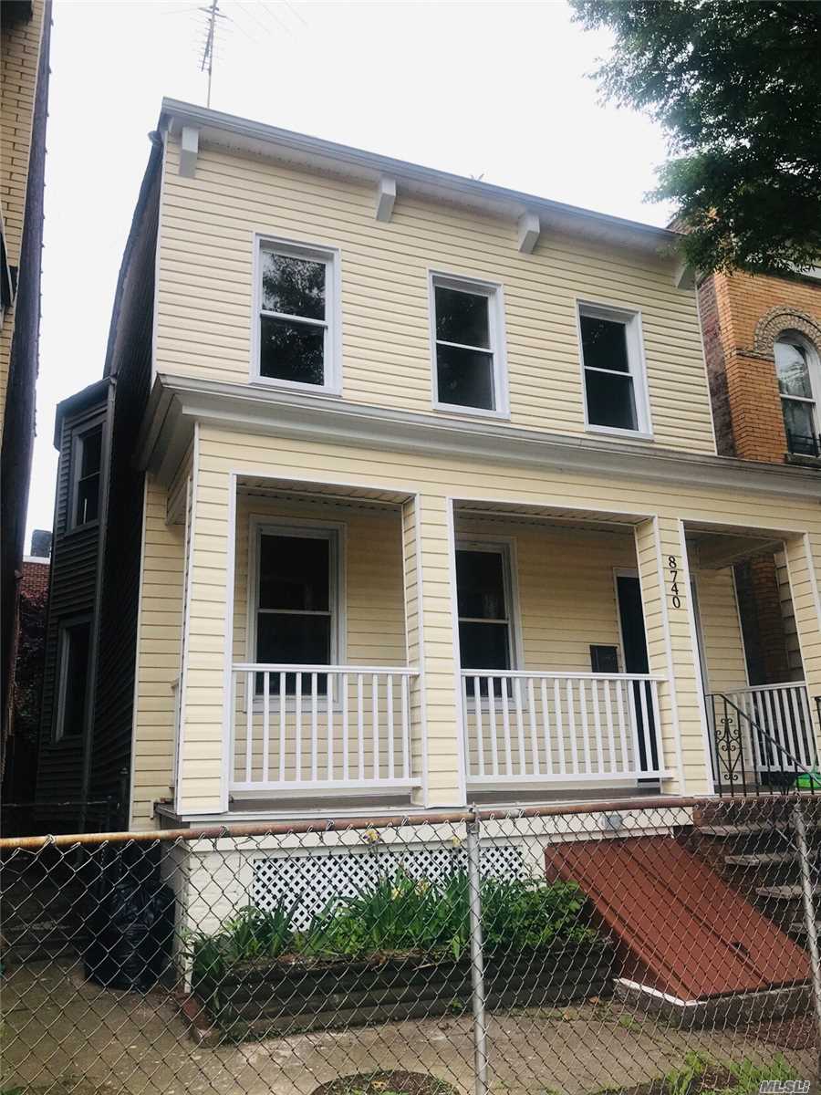 One Dwelling, Excellent Location In Woodhaven, Renovated, Detached, New Kitchen and Appliance, New Floor, New Boiler And Hot Water Tank. Convenient To J/Z Train Lines, Bus Q 53/ 21/ 11, School, Shopping, Restaurants.