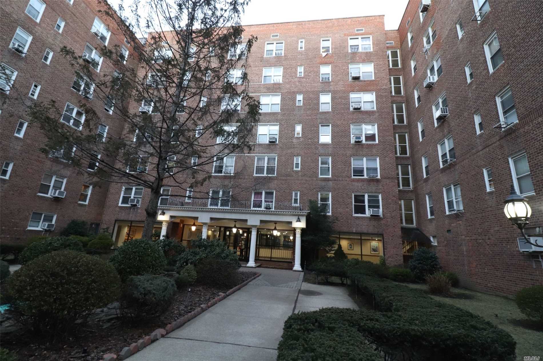 Great Location In The Hearth Of Forest Hills !!!Conveniently Located Near Transportation, Supermarket, Restaurants.Low Maintenance Includes Real Estate Taxes, Heat And Hot Water. Owner Pays Cooking Gas And Electricity. 80% Of The Studio Covered With Brand New Carpet. Very Bright Unit Located Above The Lobby On The 1st Fl In A Very Well Kept Building, Size About 440 Sqft. 2 Lg Windows, Full Bath W/Window.Changing Rm W/ 3 Closets, Elevator , Laundry In Building, Live In Super, Garage- W/L $100 Parking