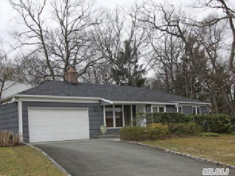 Winning Combination, Roslyn Schools And Port Washington Train. Comfortable, One Level Easy Living, Open Layout, New Kitchen, One Third Professinally Landscaped Property With Buried Utility Wires.