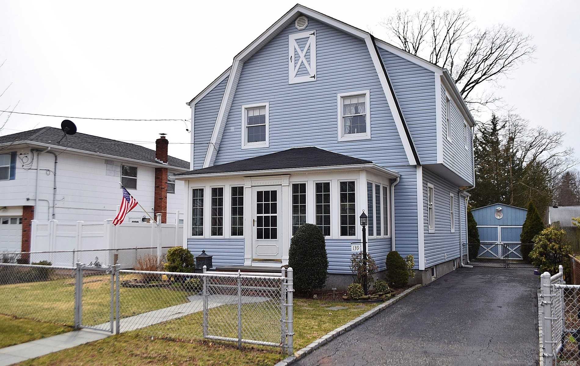 Beautifully restored and well maintained home within coveted Bethpage school dist. The 1ST floor features a beautifully redone kitch with quartz counters that opens up to the formal DR, LR, and full bath.Upstairs features 3 lge BR, and a lge bath, and entry to a lge attic. Part fin basement includes a fam Rm, utility Rm, work Rm, and plenty of accessible storage. This home has hardwood flrs, custom cabinetry, CAC, Fplc, prof.landscape, and more. A MUST SEE home! close to all, incl 5 Bethpage golf courses.