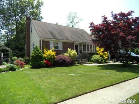 Beautiful,  Expanded Cape Cod W/4 Brs,  2 Full Baths,  Full Partially Finished Bsmt And Garage Features Flr W/Gas Fireplace,  Spacious And Updated Kitchen Perfect For Entertaining Open To Fdr W/Soaring Ceiling/Skylight And Sliding Doors Leading To Private Yard And Gorgeous Deck!  Terrific Mid-Block Location And Close To All In Syosset!