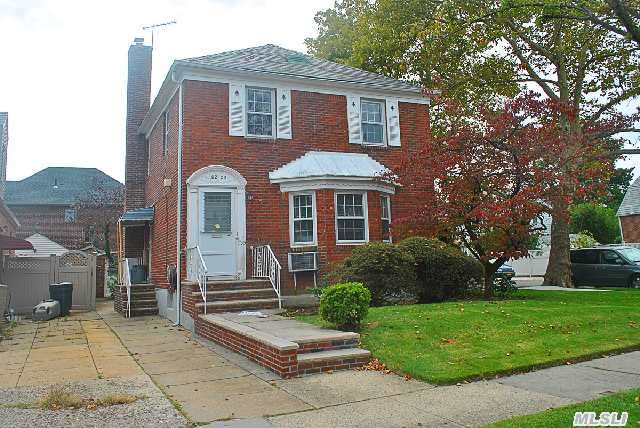 Detached Solid Brick 2 Family,  Layout Like Full 1 Family Plus Completely Separate Rear Apt,  W/ Duplex Features. Features 3 Br's Home W/ Fdr,  Hardwood Floors,  Finished Basement Plus 2 Floors Of Rental Poss- 2 Car Garage,  Clean & Ready For Renovations,  Walk To Buses,  Shops & Schools. School District 26,  P.S. 173 & J.H.S 216.