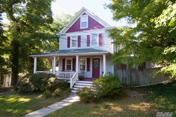 Historic Village Charmer! Beautifully Renovated 1890 Victorian With Wrap Around Porch. Spacious Rooms, Master On Main. New Eik W/Gas Stove, New Baths. Great Rm With Vaulted Ceiling+Wood Burning Stove+French Doors. Period Details Thru-Out. Original Wood Flrs. Full Attic, Huge Yard With New Deck, Upgraded Electric, Cac, Low Taxes. Permit For Garage.