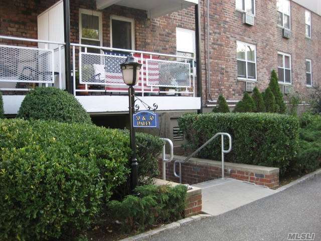 Sale May Be Subject To Term & Conditions Of An Offering Plan. Spacious Lg 1Bedroom With Updated Kitchen Stainless Steel Appliances, Completely Renovated Fbth W/Modern Shower, Dining Area Accommodates Formal Dining Rm Table, Access To Terrace From Lr, Five (5) Closets, Oak Wood Floors Thru-Out, Guaranteed One (1) Parking Space On Premises, Lirr Nearby, Sorry No Pets!!