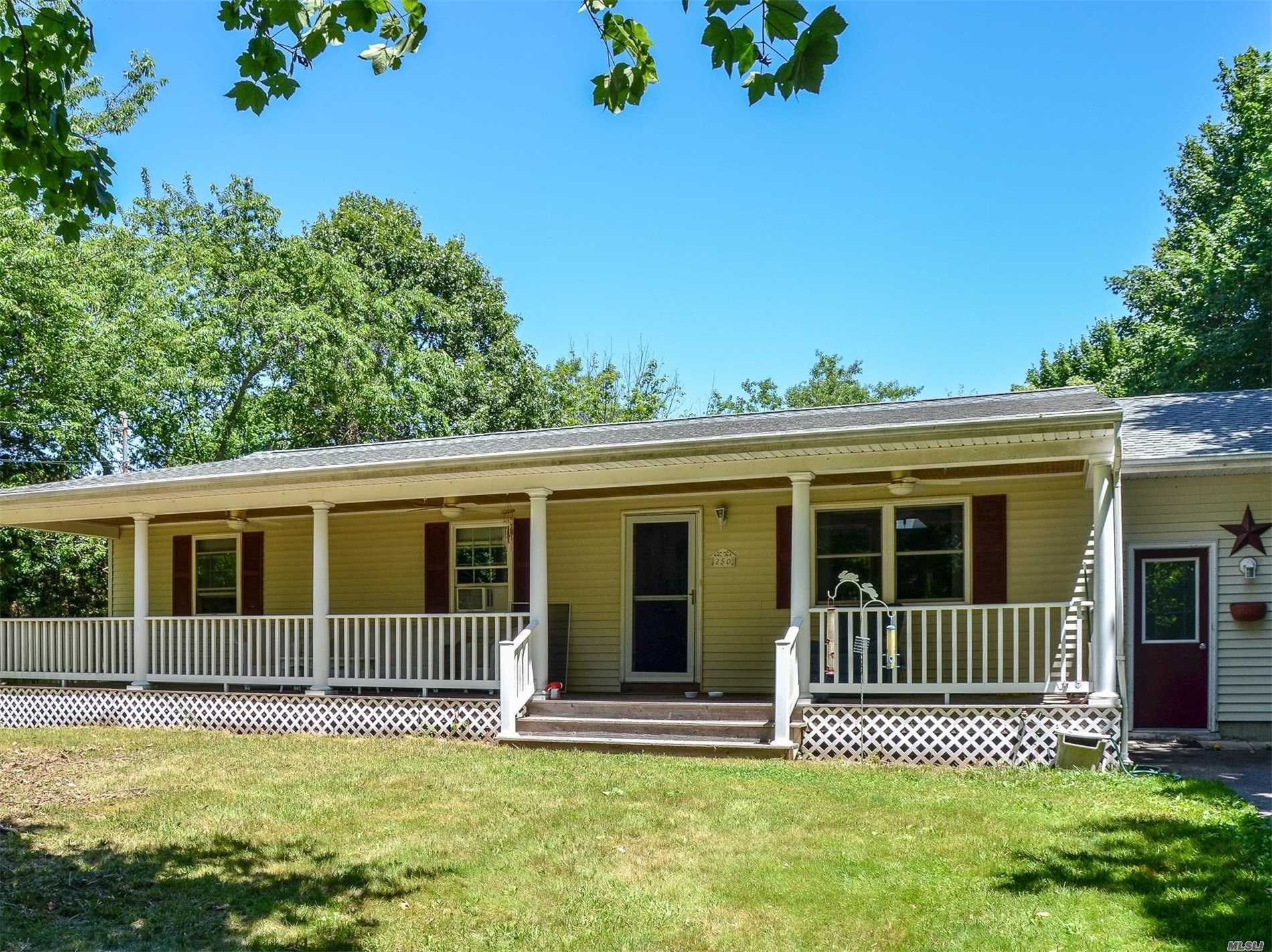 This Southold 3 Bed, 1 Bath Ranch Is Set On .87 With Large Private Yard With Room For A Pool. Large Den With Fireplace, A Country Style Kitchen And Dining Room, Explore The Possibilities. Close To Kenny&rsquo;s Beach.