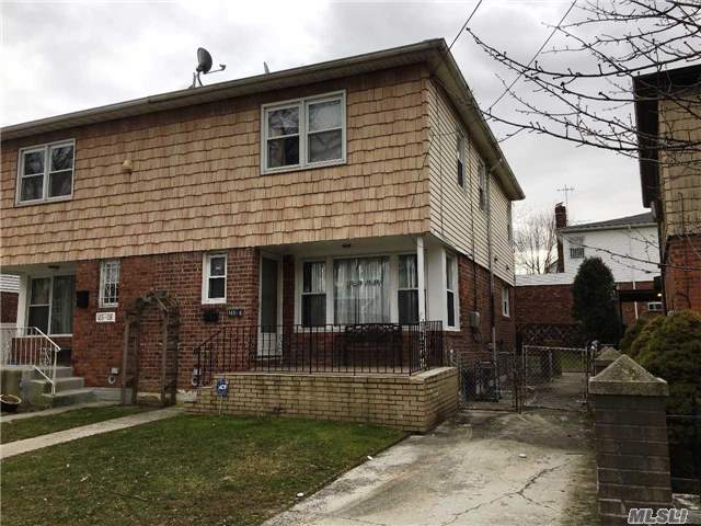 Semi Detach 1 Family Colonial In Good Condition. 3 Bedrooms 1.5 Baths, Finished Basement, Ample Closet Space. Private Driveway. Close To Transport, Shopping Etc. Must See.