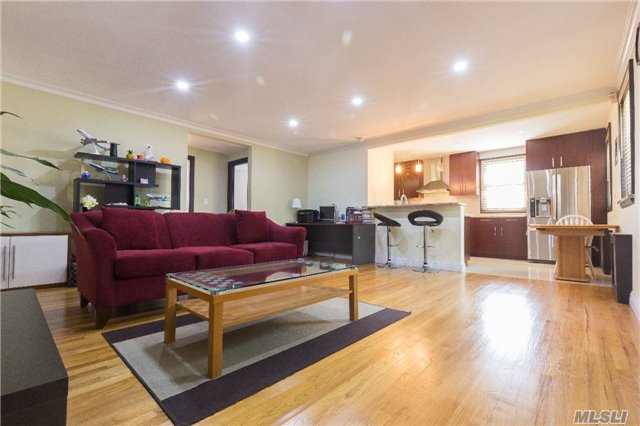 Rare Treasure Corner Unit Beautifully Fully Renovated!! None Like It @ Clearview. Bright & Sunny Open Floor Plan New Eat In Kitchen W/ New Stainless Steal Appliances & Breakfast Bar. Laundry Rm. New Electric & Plumbing. Close To All: Sd #25 Ps 209/194, Express Bus To Manhattan & Flushing, Lirr, Golf, Shopping, & Parks. A Must See For All Co Op Buyers!!!!!