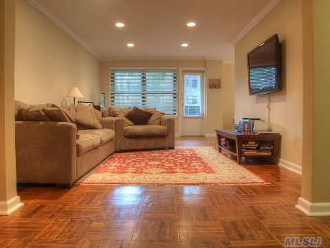 Welcome To This Large, Renov. 2 Br, 2 Bath Corner Unit Loc. 1 Block From Lirr And Town! Enjoy Quiet Courtyard Views & Beautiful Park-Like Setting From Your Own Terrace. Extras Include 2 New Baths, Granite Countertops & Wood Cabinets In Kit.,Hardwood Floors,New Doors,Crown Molding,Great Closet Space, New Window Treatments,Recessed Lights,Alarm, Storage Unit!