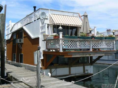 Live On The Water All Year Round On This Beautifully Renovated 2 Br 2 Bth Housebarge W/Incredible Waterviews,Central Air,Heat,Laundry Rm,Lr W/Fp,2 Decks For Entertaining &Much More!