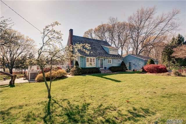 Cutchogue: You Can Have It All - West Facing Sundrenched Cottage W/Dock On East Creek W Access To The Peconic For Boating & Bathing... Architect Designed W/Cedar Roofing And Top Tier Detailing Enhances The Conni Cross Designed Gardens Of Distinction. Open & Contemporary Floor Plan Ideal For Entertaining. Room For Pool - Moments To Nofo Wineries Shopping Restaurants.