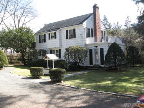 Lovely Colonial W/ All The Charm Of Yesteryear, Private Road, Beautiful Country Setting. Lg Lr W/ Fpl, Country Eik, Fdr, Enclosed Porch, Hardwood Flrs Thru Out, Custom Moldings, New Roof, 2 Car Detached Garage W/ Attached Storage. Syosset Schools, Walt Whitman Elem. Taxes Don't Reflect Star Exemption Of $1,284.51.