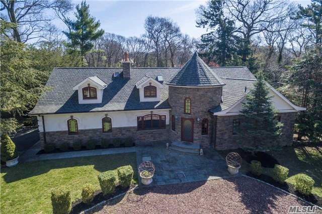 Gated Entry To Court Yard Leads You To A Romantic Country Estate. Custom Renovation W/ 2 Story Stone Turret. Mahogany Windows And Copper Gutters. Use Of The Finest Materials And Craftsmanship Throughout. 2+ Flat Acres Of Prof Landscaped Property...Equestrian Property, Low Taxes, Jericho Schools.