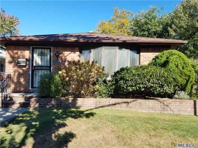 Desirable Brick Ranch, Excellent Condition! South Faced! Near To Alley Pond Park, Bright Bay Window Living Room, Sd#26, P.S.188, 10 Yrs Of Window & Roof, 220 Amp, Central Air/Heating, Full Finished High Ceiling Huge Basement Wall Covered By Synthetic Material For Super Dry, Side Entrance, Bus To Flushing #27,  Separate Steps To Entrance, Large Nice Backyard W/Extra Lot
