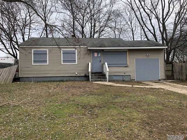 So Much House For The Price! 3 Bedroom, 1 Bth Ranch With Large Backyard! Close To Montauk Hwy And Shopping. Why Rent When You Can Own? Sold As Is. Subject To Investor Approval.