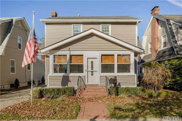 Amazing 3 Bedroom Colonial In Lynbrook. Offering A Warm, Inviting, And Spacious Entertainment Atmosphere. Features Include Central Air Conditioning, Wood Burning Fireplace, An Over-Sized Deep Yard Perfect For Entertaining Guests, Full Basement For Storage, And Additional Room In Basement. Close To Shops, Restaurants, And Lirr