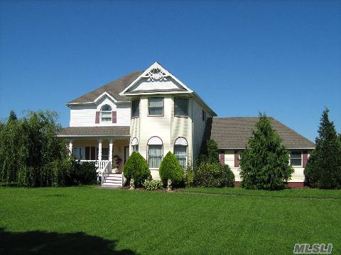 Magnificent Victorian Situated On 1 Acre Backing Up To A Preserve W/Beautiful Scenic Views. Home Boasts 10' Ceilings, Wood Flooring Upstairs And Down. Den W/Fireplace, Open Floor Plan, Master Bedroom Suite W/Crown Molding, Cathedral Ceilings & Huge Sitting Room.(4th Bedroom). 550 Gallon Oil Tank, Full Basement Partially Finished. Must See!!