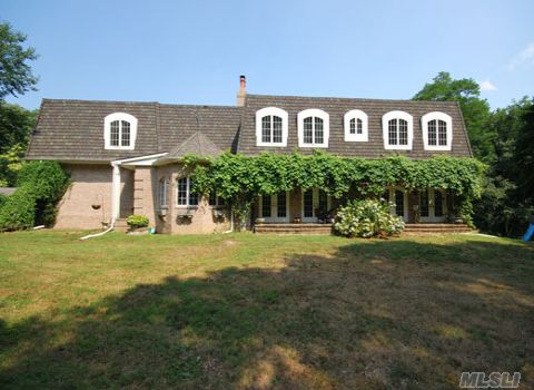 Magnificent French-Style Country Colonial Newly Built In 2001 Situated On 2+ Tranquil Acres! Gracious Floor Plan, 25'H Entry Foyer, 10'H Ceilings And Plank Wood Flooring Through-Out,Grand Lr,Fdr W/Fpl, Sun-Drenched Country Kit W/Fpl,Breakfast Area & Tuscan Pizza Oven, Elegant Master Suite,2-Stall Paddock, Private Beach & Mooring Rights.Must See!  Major Price Reduction!