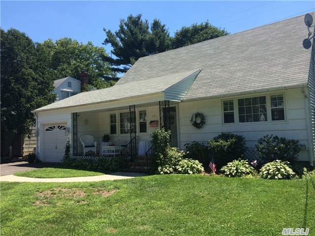 Great North Syosset Opportunity!!! Spacious Living! Lovely 4 Br Sunfilled Expanded Cape Features A Family Room, Young Baths, Charming Front Porch, Full Basement, Oversized Yard...Close To Town! Hit Virtual Tour To See Floor Plan