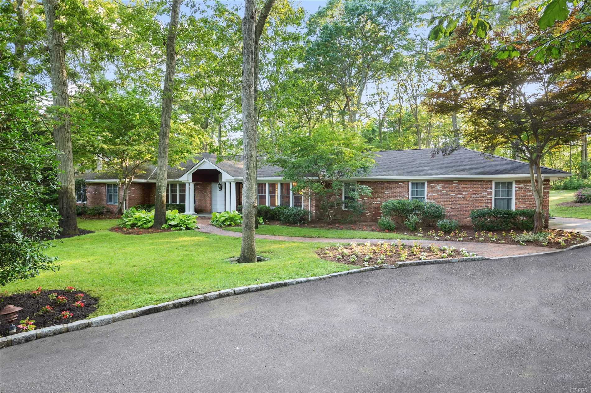 Immaculately Maintained Sprawling Ranch Set on 2 Pristine Acres in Oyster Bay Estates. Open Concept Floor Plan, Oversized Rooms, Extremely Private, Professionally Landscaped with Putting Green & Par 3, a Golfer&rsquo;s Delight! Room for Both Pool & Tennis. Full Basement with Gym. Syosset School District. Very Low Taxes!