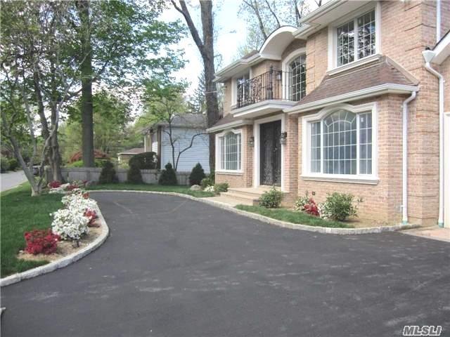 Gorgeous House Is Complete Now! Brand New All Brick Center Hall Colonial, Circular Driveway, 9&rsquo; High Ceiling Rooms, 2 Story Entrance, Radiant Heat, French Doors, Lots Of Natural Light Through Large Pella Windows, Huge Gourmet Granite Showcase Kitchen & Breakfast Area Opens To Brick Patio, Lovely Private Backyard. Quiet Block, Near Worship, Transport, Easy Access To Highways.