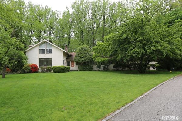 Situated On An Acre In Kings Point- Lovely Expanded Ranch- Huge Entry,  Hi Ceilings ,  Living Room  W/ Beautiful Fireplace,  Cathedral Ceiling,  Dr,  Wood Floors,  Lovely Vista From Floor,  Ceiling Windows,  Modern Kitchen,  Breezeway For 2 Car Garage  Enclosed With Barbeque,  Fireplace In Wall,  Master Suite On Main Level,  2nd Floor 3 Large Bedrooms & Bath,  Full Basement W/Bth