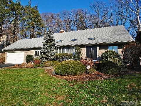 Wonderful Farm Ranch In Heart Of Country Estates. This Open, Airy And Sunny Home With Updated Kitchen And Baths, Beautiful Wood Floors Features 5 Family Bedrooms, Formal Living Room, Dining Room And Family Room With  Fireplace. Also Featured Is The Oversized Parklike Property And East Hills Park And Roslyn Schools!