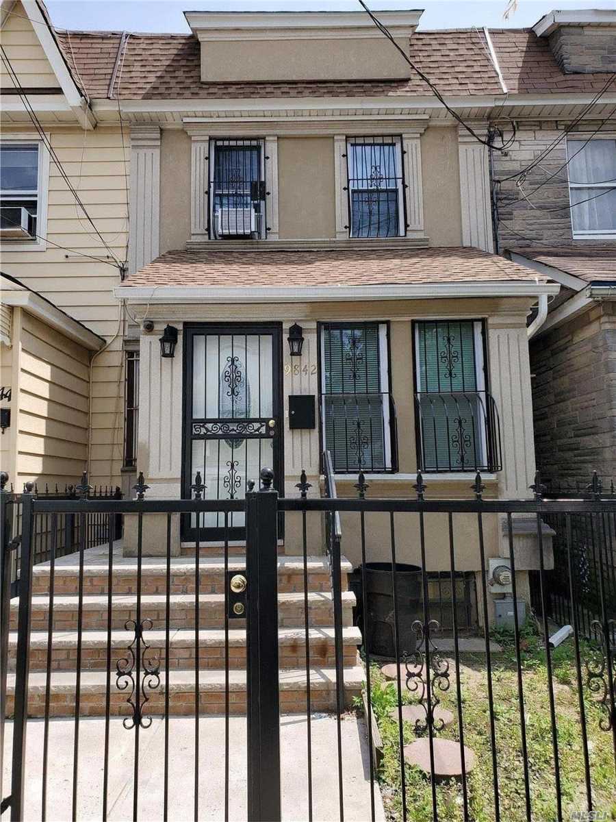 house in mint condition, LR open concept Kitchen, bedroom, Fbth, back door to terrace 2nd FL 3 bedroom, Fbth. Finished basement with outside separate entrance, Fbth, garage plus 1 parking