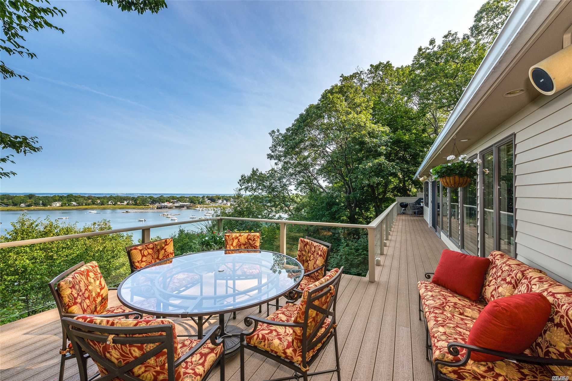 Enjoy Spectacular Water Views Of Mill Neck Creek, LI Sound And Connecticut Beyond In This 4-Bedroom, 2.5-Bath Hillside Retreat. This Meticulously Maintained Home Is Located In Mill Neck Estates, A Private Community Offering Private Beach Access & Mooring Rights. Perfect As A Summer Getaway, Weekender Or Year-Round Residence.