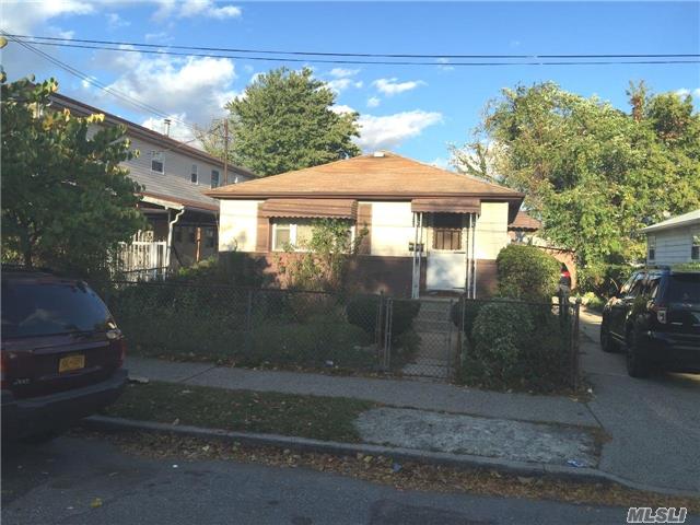 Jamaica; Great Potential! Say Hello To A Good Buy! Lovely Ranch Featuring A Full Finished Basement, 3 Bedrooms, 1 Full Bath, Living Room, Dining Area, Eat-In Kitchen, Private Driveway, Wood Flooring And So Much More. Ideal For A 2 Family Conversion Zoning R3A. All Bedrooms On First Floor.