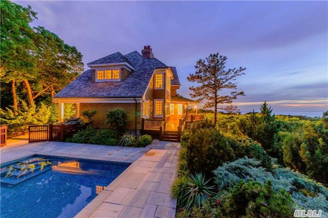 Privacy,  Tranquility & Sunsets - Peconic. Your Pvt Paradise On Li Sound Awaits. Designed From Original Plans For Felsted Deer Isle,  Me. Exquisitely Constructed, This 12.7 Acre Homestead Abuts 70 Acres Of Preserved Land. 368' Of Pvt Beach,  Gunite Pool,  Gmt Kitchen,  5 Br,  Includes 2 Ms Ste,  3 Fpl,  Wrap Around Deck,  4+ Car Gar. As Featured In The Wall Street Journal.