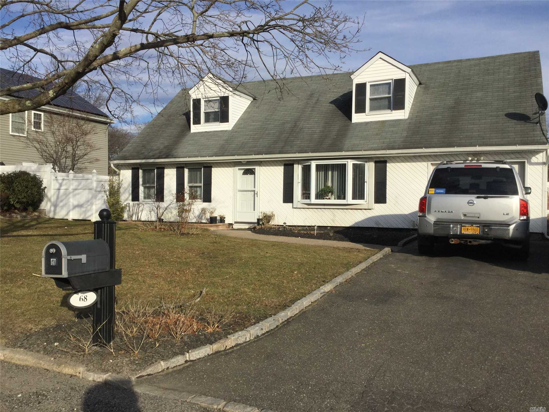 Expanded Cape In Desirable Sachem School District, Great Development. All Nice Size Rooms, Newer Roof, Siding, Windows, 3 Year Old Kitchen, Stainless Steel Appliances, Ceramic Floors, Updated 200 Amp Service, Taxes With Star: $7, 071.64
