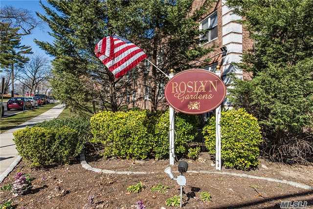 Beautiful Corner 2nd Floor Unit, Bayview Section Of Roslyn Gardens, Roslyn Schools, Large Lr./Dining Area, Eff Kitchen Granite Countertop, Shiny Hardwood Floors Throughout, New Windows, Master Bedroom, 2nd Bedroom, Full Bath. Close To All, Lirr, Highways, Shops, Restaurants And Parks.