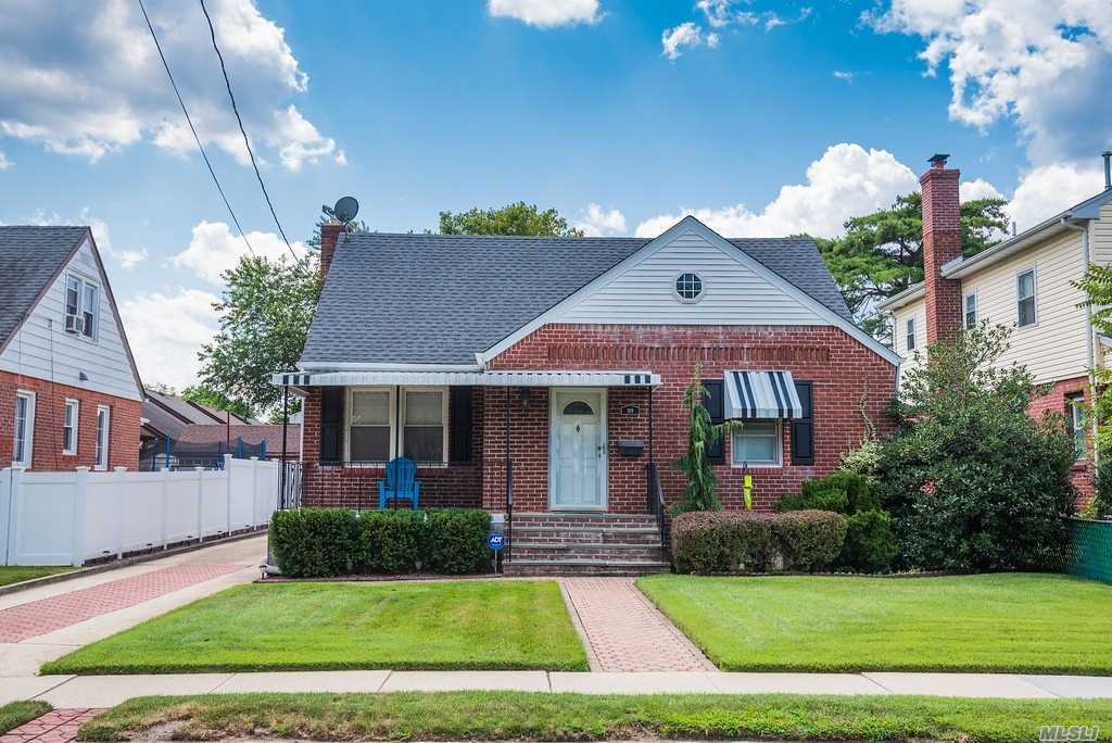 Beautiful well-maintained Cape. First floor features kitchen, dining area, living room, 2 bedrooms and 1 updated full bath. The second floor is unfinished and can be turned into 2 additional bedrooms. Finished basement with 3 rooms and 1 full bath, laundry room. The house has a 2 car garage, central air conditioner, sprinkler system, new roof, attic fan. Close to shopping and transportation.