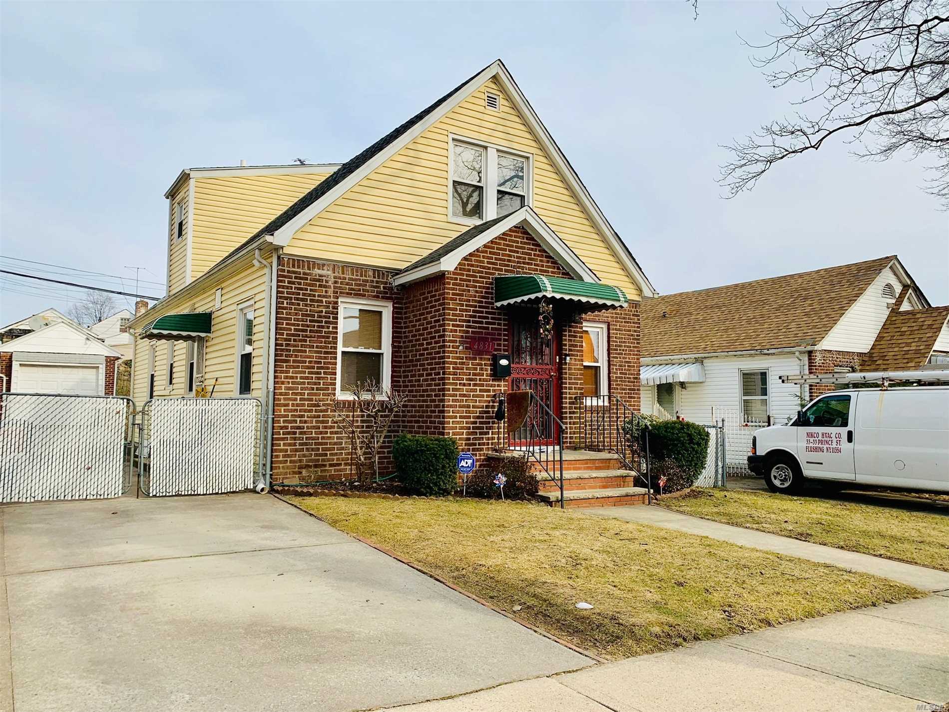Newly Renovated Charming Oversized 1 Family In Heart Of Fresh Meadows. Lot Size Is 40X100. Building Size Is 22X38.5. Private Driveway With Garage. It Features Oversized 4 Bedroom With High Ceiling On The 2nd Fl, 2Full Ba, Lr And Kitchen. Updates Baths, Kitchen, Hardwood Floor, Basement, Boiler, Electric Wires And Circuit Box And Split Unit A/C Were Done 4.5 Years Ago. Great School District Zoned In #26. Just Mins Away From Bus, I495, Park, School And Supermarkets Etc....