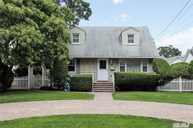 Mid-Block 4 Bedroom, 2 Full Bath Cape Featuring An Eik, Wood Floors, Full Basement With 8' Ceilings, Circular And A Flexible Layout: Mbr Can Be On Main Level Or 2nd Fl. 4th Bed Can Be Used As Family Room. Walking Distance To Elementary, Middle, & High School. Convenient To Lirr.