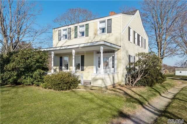 Historic And Charming 1820&rsquo;S Farmhouse Compound Featuring A 2 Story Barn With Lofts, Garage And Outbuildings That Speak To Days Gone By. The Ultimate In Classic Simplicity Translates Into A Fading Opportunity To Put Your Own Mark On Southold. Preserved Scenic Vistas Included At No Extra Charge!